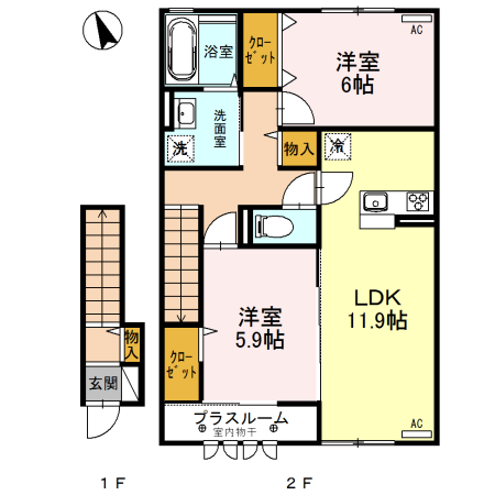 ルビー Bの間取り