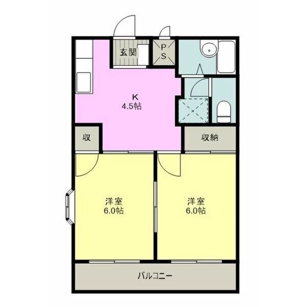 エレガンスハイツⅢの間取り