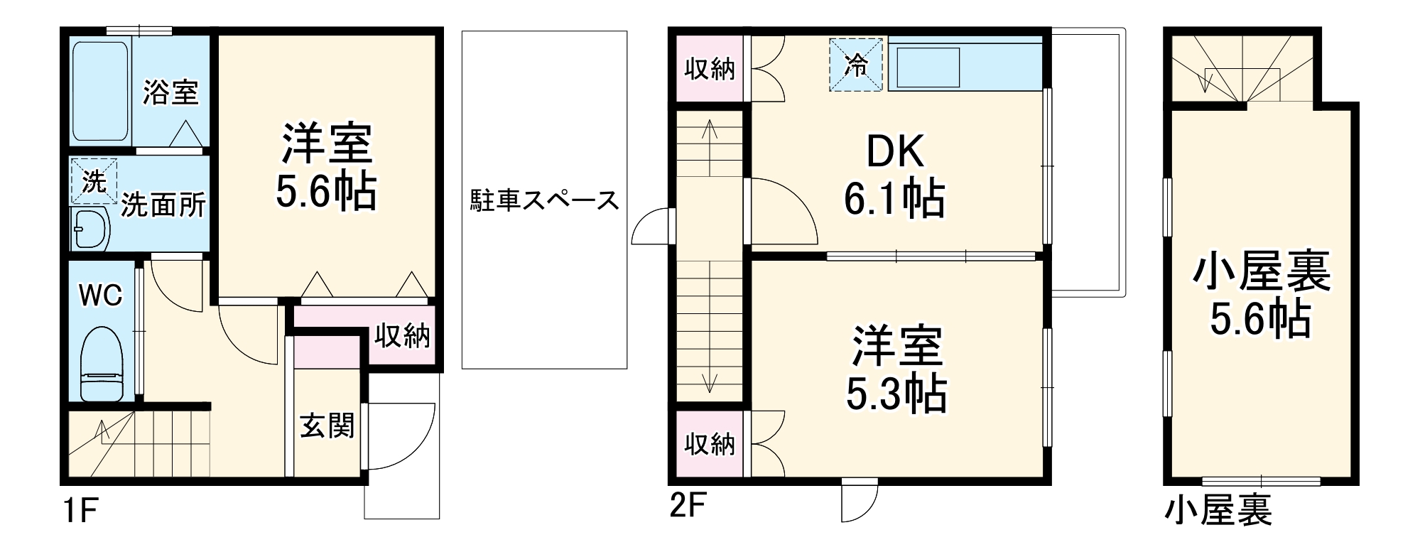 Abe東藤沢貸家の間取り