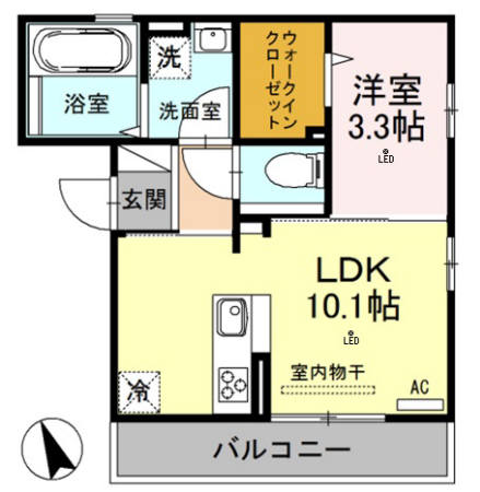 デュオコリーヌの間取り