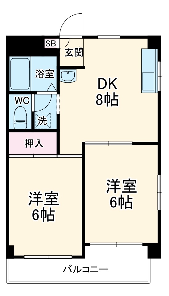 クイーンズタウン愛豊の間取り