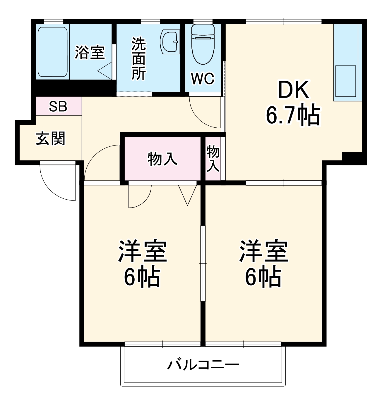 エスポワール Aの間取り