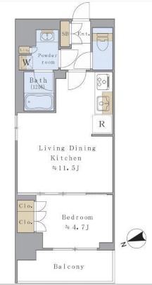 Brillia ist 駒込の間取り