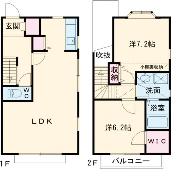 サンシエテⅡ・H号室の間取り