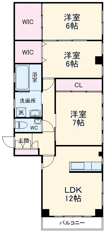 カーサフレールの間取り