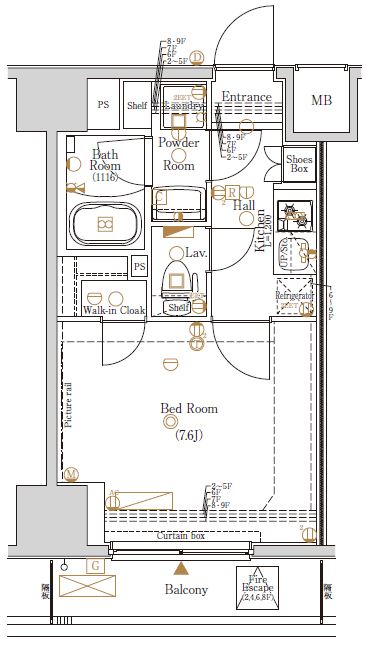 シーネクス王子の間取り