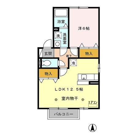 イヴェール Bの間取り