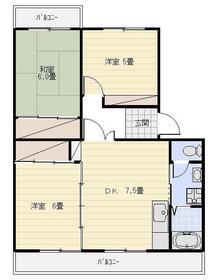 サンヒルズ藤Bの間取り