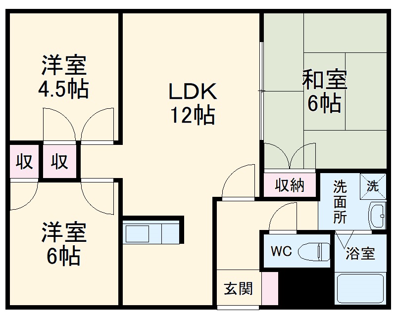 フローラルタウン　Ｃ棟の間取り