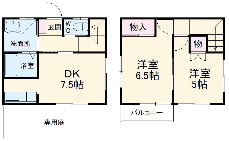 名塚町貸家の間取り