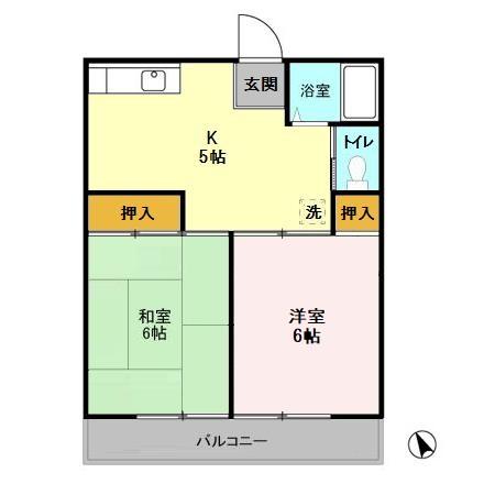 シティハイム アサノ A・Bの間取り