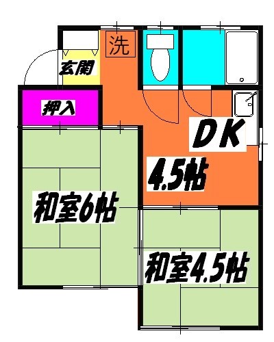 ハイツ・ヒラノの間取り