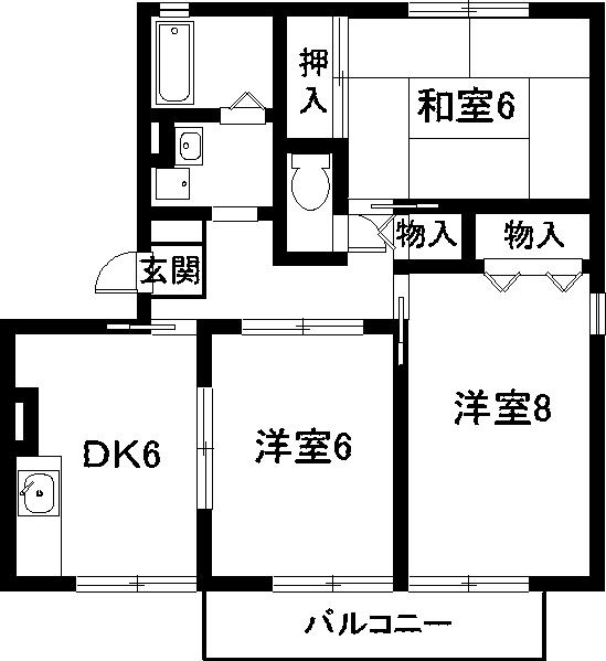ハートホーム山本 A棟の間取り