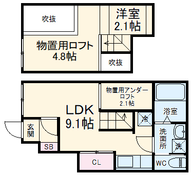 Raffine賑町の間取り