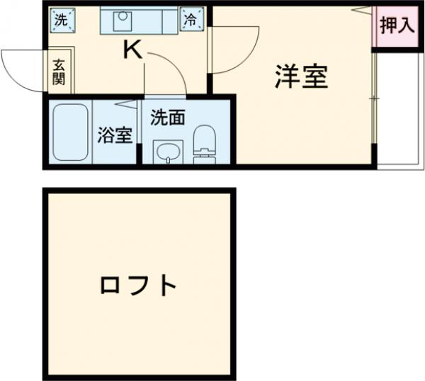 HKRRコーポ馬出の間取り