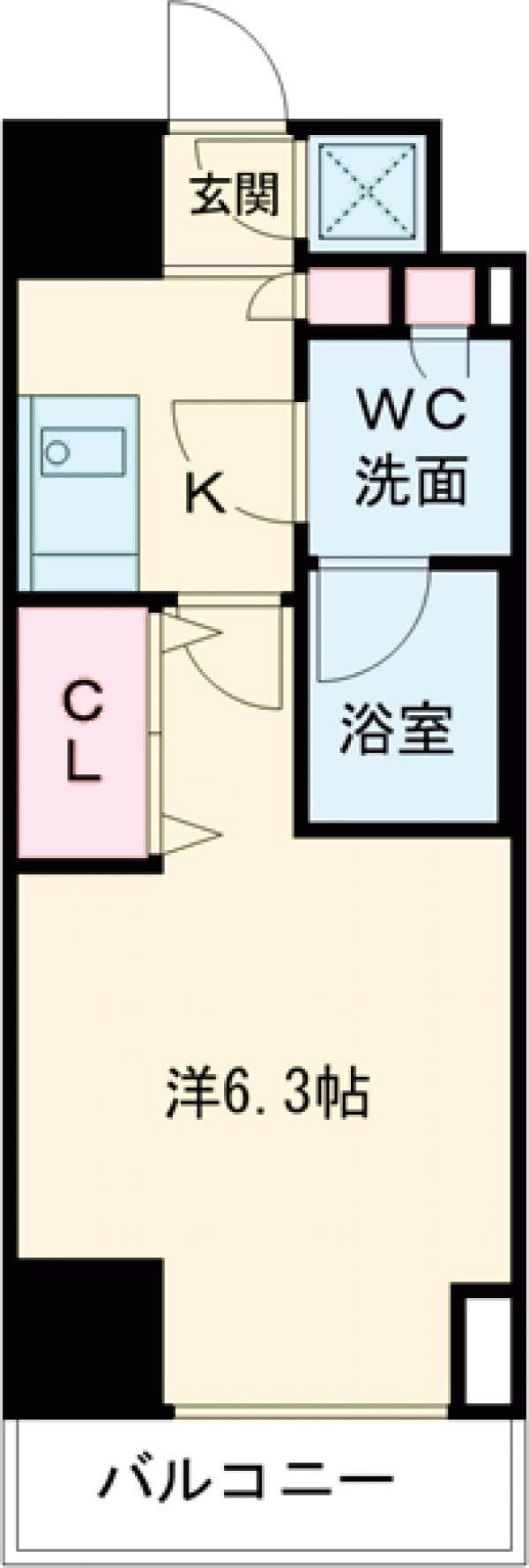 スパシエヴァロル品川荏原の間取り