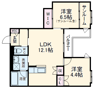 トヴォクレハの間取り