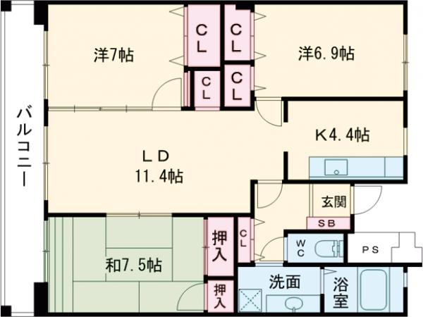 L-PLACE KAIZUKAの間取り