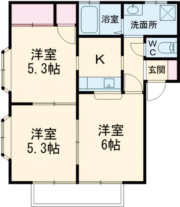すみれヒルズAの間取り