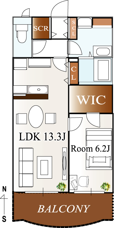 ルコランヴェール杜の間取り