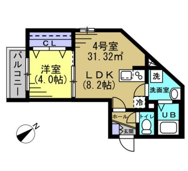 上本郷の完工年月(2022年3月)築の賃貸アパートの間取り