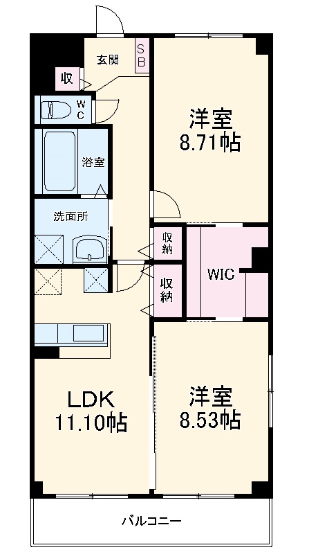 アムール二の宮の間取り
