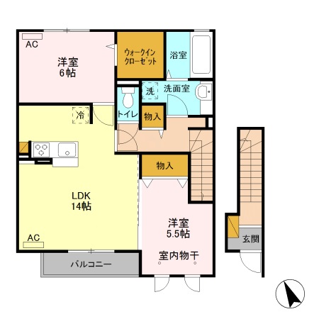 パセオ フロレスタ Bの間取り