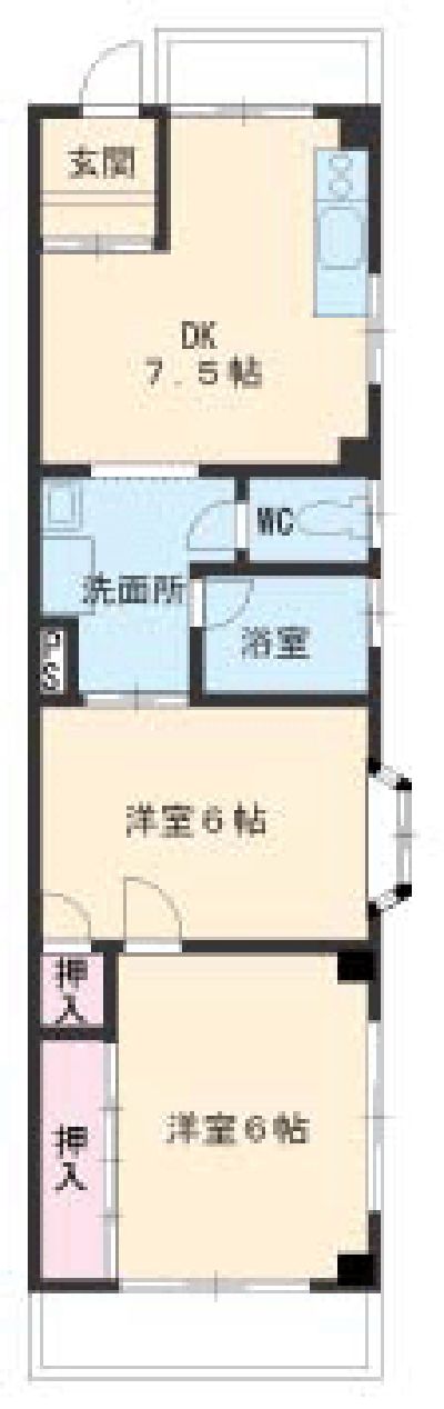 コーポ岡部緑ヶ丘の間取り