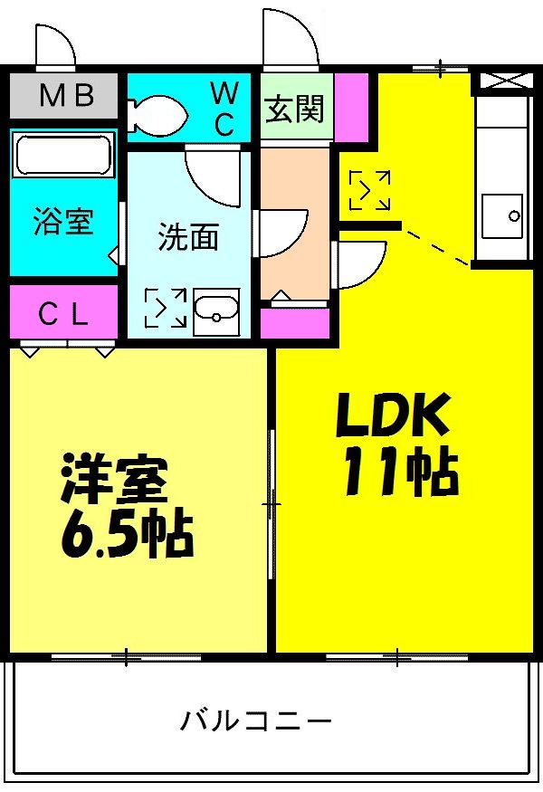 エクシード二ツ木C棟の間取り
