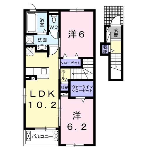 リヴァージュBの間取り