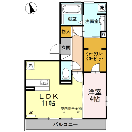 ウエスト フィールド B棟の間取り