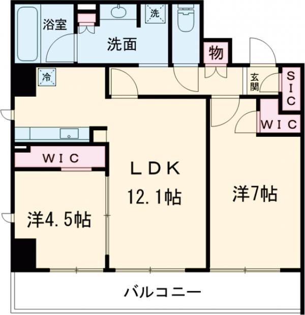 COCO-CHILL KAMEARIの間取り