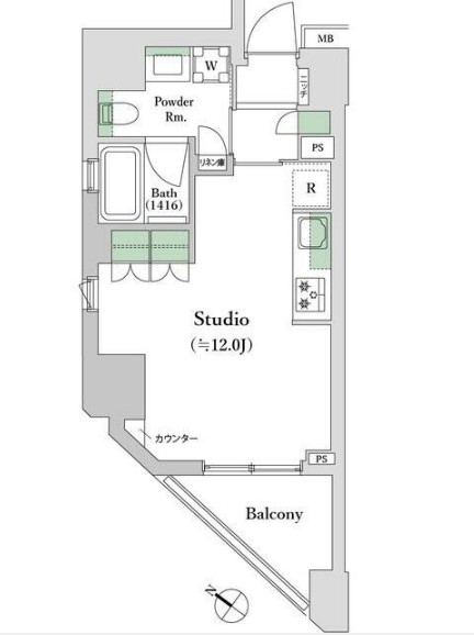 オープンレジデンシア品川の間取り