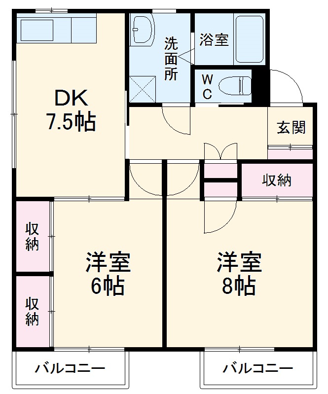 ポートランドマンションBの間取り