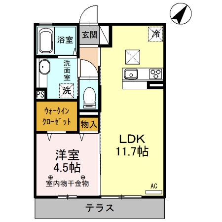クレール富久 Aの間取り