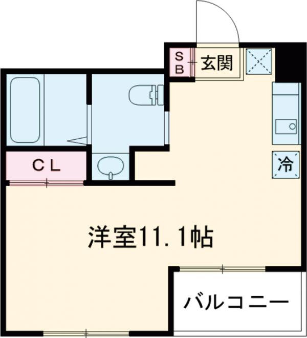 亀沢の完工年月(2017年1月)築の賃貸マンションの間取り
