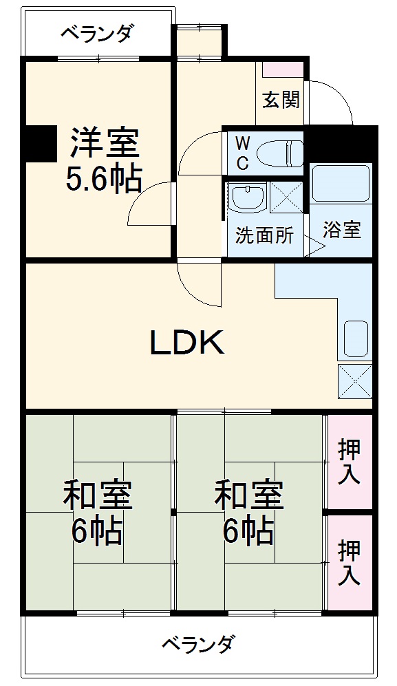 リーブル原の間取り