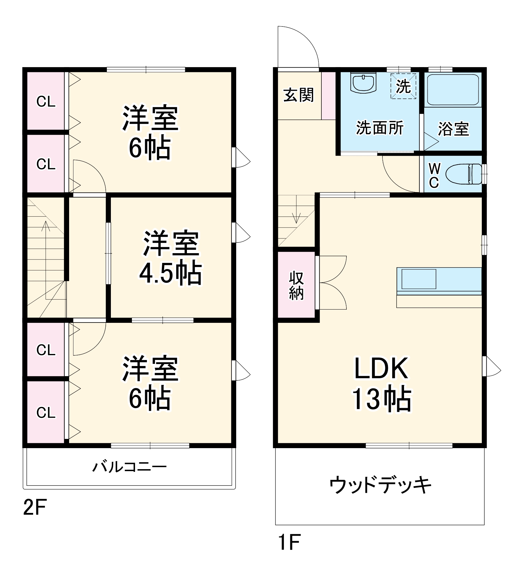 テラスハウス鈴木の間取り