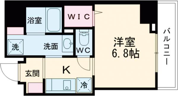 オークレジデンス亀沢・901号室の間取り