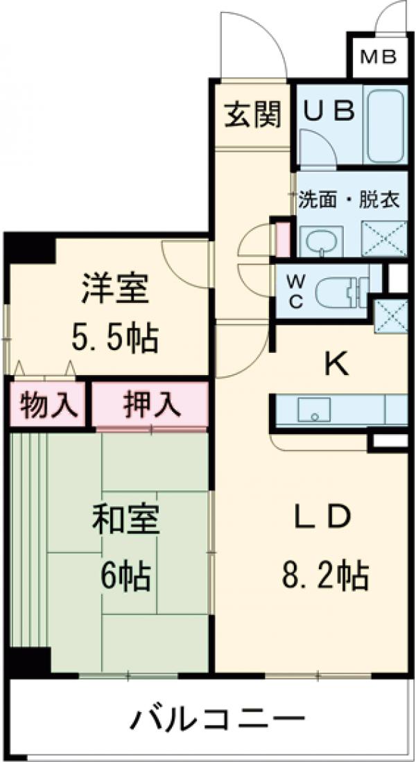 ゼアス真砂の間取り