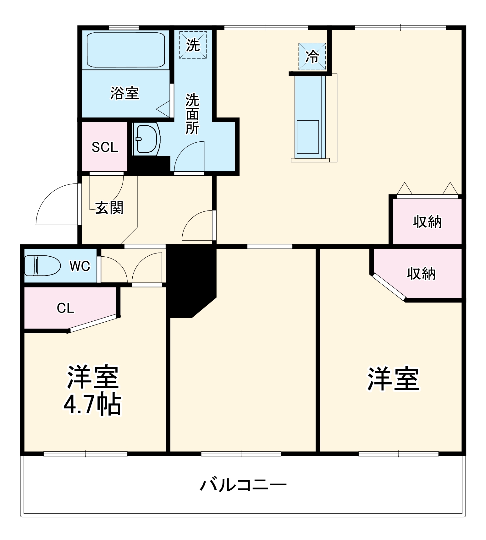 2/2 間取