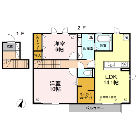 コーポ黄金島の間取り