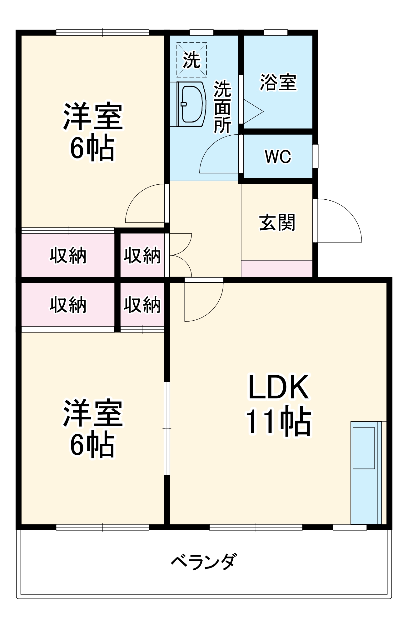 サンハイツDの間取り