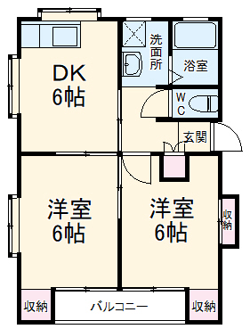 ホパトハウス材木町Aの間取り
