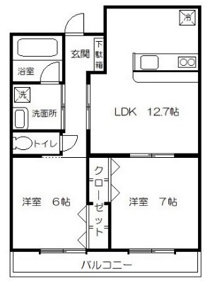 フローラルハイツⅡの間取り
