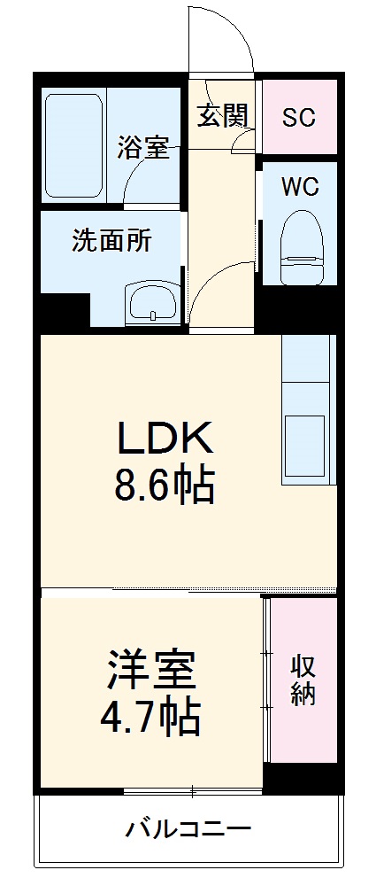 フォンターナ鈴谷の間取り