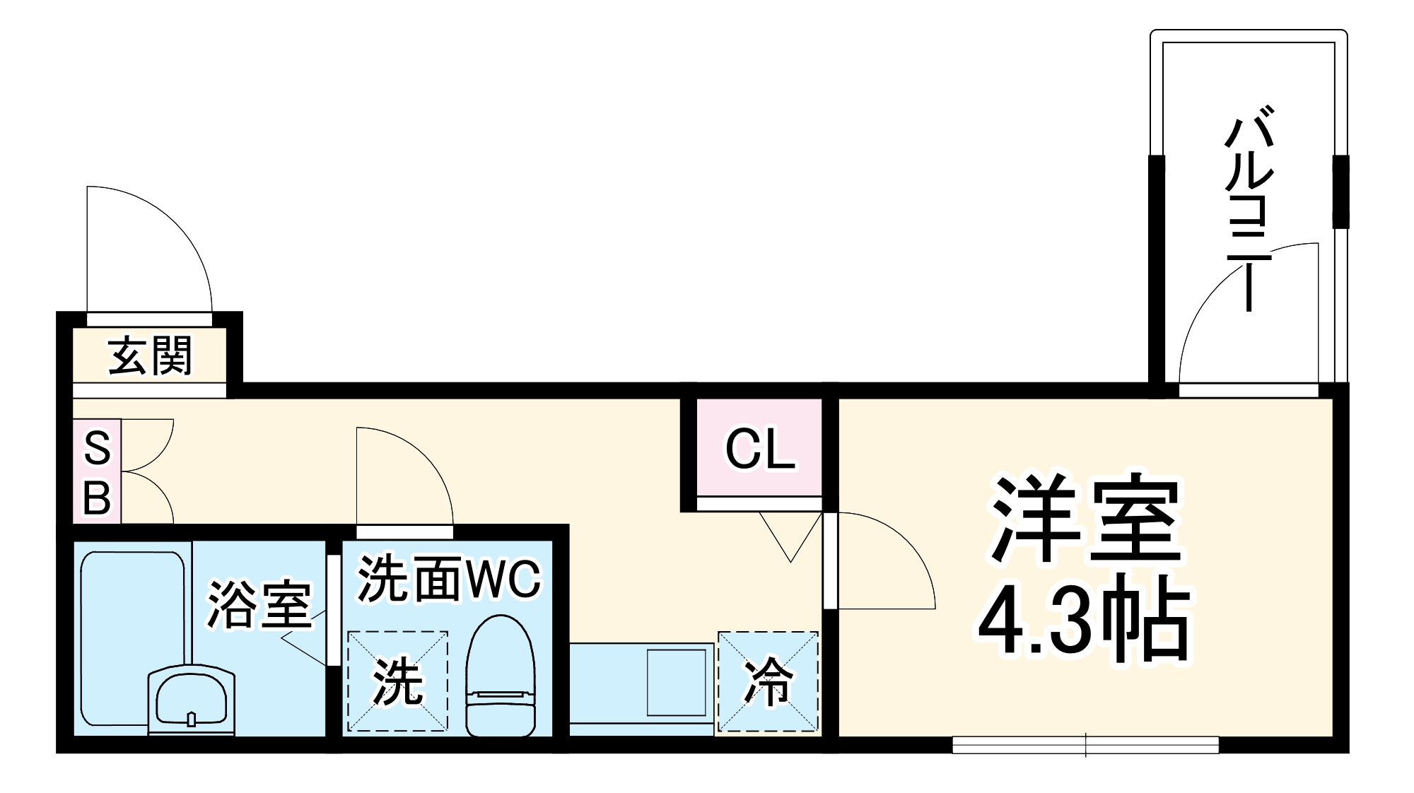 メルディア東大宮Ⅲの間取り