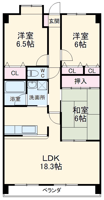 グランドコート鴻の巣の間取り