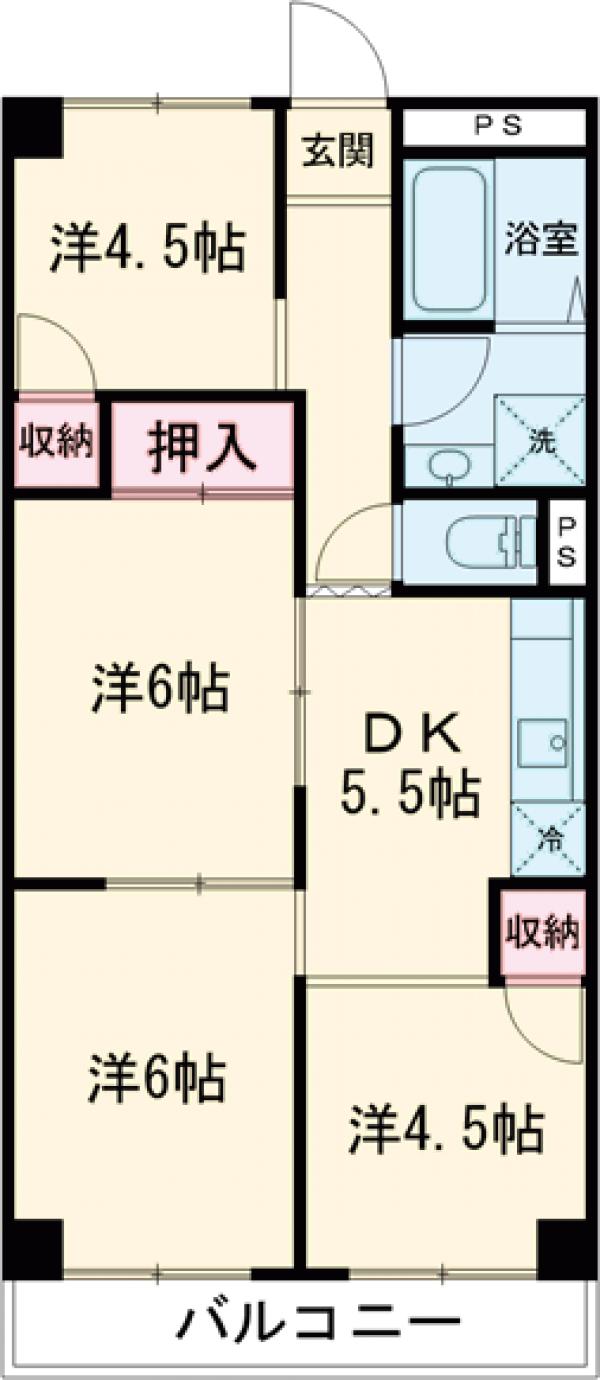 友愛コーポの間取り