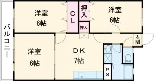 ひがしビルの間取り